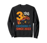 Crushing It Since 2022 Number 3 Monster Truck Birthday Sweatshirt