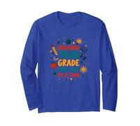 Crushing Third Grade One Day at a Time Long Sleeve T-Shirt, Adult Unisex, Royal Blue, M