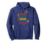Crushing Third Grade One Day at a Time Pullover Hoodie, Adult Unisex, Navy, S