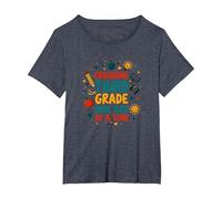 Crushing Third Grade One Day at a Time T-Shirt, Women's Plus, Heather Blue, 6X