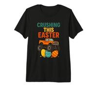 Crushing This Easter Monster Truck Boys Toddler Egg Hunt Premium T-Shirt