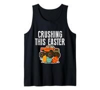 Crushing This Easter Monster Truck Boys Toddler Egg Hunt Tank Top