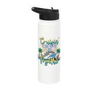 Crusing Through Life Together Husband Wife Couple Cruise Stainless Steel Insulated Water Bottle