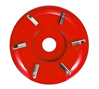 CruSio Wood Carving Disc 6 Teeth Turbo Plane Woodworking Milling Tool for Angle Grinder Red Woodworking Angle Grinder Dish