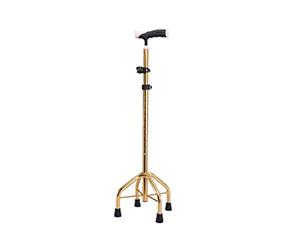 Crutch Cane for The Elderly Four-Legged Eight Lightweight Non-Slip Multi-Functional Crutches for The with Broken Bones(Gold)