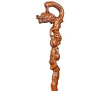Crutch Circling Dragon-shaped Walking Cane For The Elderly, Hand-carved Wooden Walking Stick, Gift, Load Bearing 150kg/330.7lbs