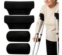 Crutch Pads, Set of 2, Ergonomic, Adjustable, Breathable, Forearm Pads for Adult Walking Sticks, for Adults, Seniors, Amputees and Disabled as well as Men and Women