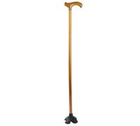 Crutch Stylish Curved Walking Cane Cane For Elderly, Handmade Walking Stick With Silver Ring Decoration, Load Bearing 150kg/330.7lbs