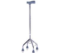 Crutches， Elderly Four-Legged Three-Legged Cane Telescopic Aluminium Alloy Non-Slip Walker Walking Stick