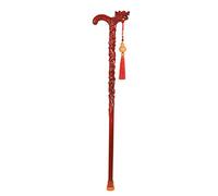 Crutches Faucet Crutches Mahogany Carved Canes Handrails Sticks Crutches Elderly Non-Slip Trekking Poles 180~185cm (Height 165~170cm)