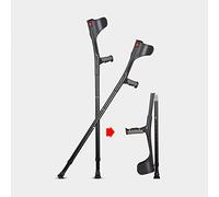 Crutches for Adults,Forearm Crutches,Disabled Fracture Crutch,Adjustable Height and Handle Crutches,with Rubber Handles Comfortable Grip and Wear-Resistant,Medical Mobility Accessories (Black 1 pcs)