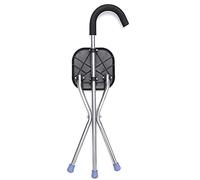 Crutches, Walking Cane with Folding Seat - Thick Aluminum Alloy Cane Stool Crutch Chair Seat Three-Legged Cane Seats Highly adjustable Walking Stick Tall Unisex for Elderly As Gift beautiful scenery