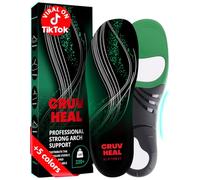 CRUVHEAL 220+ lbs Plantar Fasciitis High Arch Support Insoles Men Women - Orthotic Shoe Inserts - Boot Work Shoe Insole (XS, Aqua)