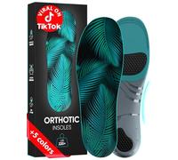 CRUVHEAL 220+ lbs Plantar Fasciitis High Arch Support Insoles Men Women - Orthotic Shoe Inserts - Boot Work Shoe Insole (XS, Aqua)