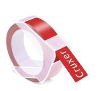 Cruxer 1-Pack Compatible for Dymo 3D S0898152 521202 Red Plastic Embossing Ribbons, 12mm x 3m Label Ribbon Replacement for Office Mate II 1540 154000 Organizer Xpress Pro 1575 Label Maker