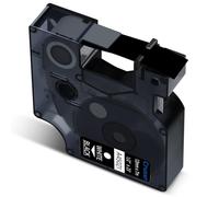 Cruxer 1-Pack Compatible for Dymo D1 45021 S0720610 Label Tape，White on Blak 12mm x 7m Replacement for Dymo LabelManager 160 210D 500TS LabelPoint 100 350 LabelWriter Duo 3M PL150