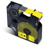 Cruxer 1-Pack Compatible for Dymo D1 45808 S0720880 Label Tape，Black on Yellow 19mm x 7m Replacement for Dymo LabelManager 300 350D 500TS LabelPoint 300 350 LabelWriter 450 Duo