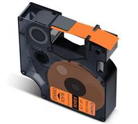 Cruxer 1-Pack Compatible for Dymo IND A18436 S0718500 Vinyl Label Tape Ribbons，Black on Orange 19mm x 5.5m Replacement for Dymo Rhino 4200 5000 5200 6000 ILP 219 3M PL150 3M PL200 3M PL300