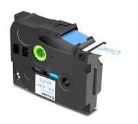 Cruxer 1 Pack Replacement for Brother P-Touch TZe-253 AZe-253 White Laminated Tapes，Blue on White 0.94'' 24mm x 8m Cassette Compatible for Brother PT-P700 PT-E550WVP PT-P750W PT-2730VP