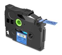 Cruxer 1 Pack Replacement for Brother P-Touch TZe-531L1 AZe-531L1 Glitter Bling Laser Laminated Tapes，Black on Starry Blue 0.47'' 12mm x 8m Compatible for Brother PT-H100R PT-200 PT-H110 PT-D410