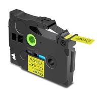 Cruxer 1 Pack Replacement for Brother P-Touch TZe-631 AZe-631 Yellow Laminated Tapes，Black on Yellow 0.47'' 12mm x 8m Cassette Compatible for Brother PT-H100R PT-200 PT-H110 PT-D410 PT-E110VP