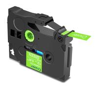 Cruxer 1 Pack Replacement for Brother P-Touch TZe-MQG35 AZe-MQG35 Matte Laminated Tapes，White on Green 0.47'' 12mm x 5m Cassette Compatible for Brother PT-H100R PT-200 PT-H110 PT-D410 PT-E110VP