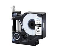 Cruxer 1-Pack Replacement for D1 45010 S0720500 12mm x 7m Black on Clear Label Tape Compatible with Label Manager 160 210D 260P 280 360D 420P 450D 500TS Label Point/Writer Maker