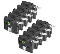 Cruxer 10 Pack Replacement for Brother P-Touch TZe-151 AZe-151 Clear Laminated Tapes，Black on Transparent 0.94'' 24mm x 8m Cassette Compatible for Brother PT-P700 PT-E550WVP PT-P750W PT-2730VP