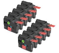 Cruxer 10 Pack Replacement for Brother P-Touch TZe-451 AZe-451 Red Laminated Tapes，Black on Red 0.94'' 24mm x 8m Cassette Compatible for Brother PT-P700 PT-E550WVP PT-P750W PT-2730VP
