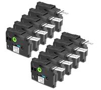 Cruxer 10 Pack Replacement for Brother P-Touch TZe-S241 AZe-S241 Extra Strength Adhesive Laminated Tapes，Black on White 0.7'' 18mm x 8m Compatible for Brother PT-P710BTH PT-E550WVP PT-P700 PT-2500PC