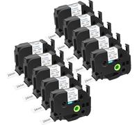 Cruxer 10 Pack Replacement for P-Touch TZe-251 TZ251 TZe251 24mm 0.94" Black on White Laminated Tape Compatible with ptouch PT-D600 D600VP P700 P750W P900W P950NW P710BT 9600 PT-H500LI Label Maker