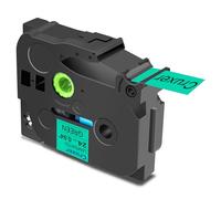 Cruxer 100 Pack Replacement for Brother P-Touch TZe-751 AZe-751 Green Laminated Tapes，Black on Green 0.94'' 24mm x 8m Cassette Compatible for Brother PT-P700 PT-E550WVP PT-P750W PT-2730VP