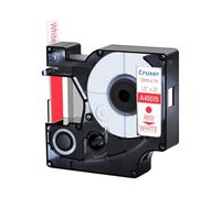 Cruxer 100-Pack Replacement for D1 45015 S0720550 12mm x 7m Red on White Label Tape Compatible with Label Manager 160 210D 260P 280 360D 420P 450D 500TS Label Point/Writer Maker