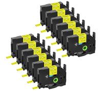 Cruxer 12 Pack Replacement for Brother HSe-631 11.7mm Heat Shrink Tube Black on Yellow HSE631 HS631 Heat Shrink Label Tape for P-Touch PT-D600 E500 D210 D400 E550W 7600 D800W Labels Maker