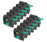 Cruxer 12 Pack Replacement for Brother P-Touch TZe-751 AZe-751 Green Laminated Tapes，Black on Green 0.94'' 24mm x 8m Cassette Compatible for Brother PT-P700 PT-E550WVP PT-P750W PT-2730VP