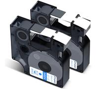 Cruxer 2-Pack Compatible for Dymo D1 45014 S0720540 Label Tape，Blue on White 12mm x 7m Replacement for Dymo LabelManager 160 210D 500TS LabelPoint 100 350 LabelWriter Duo 3M PL150