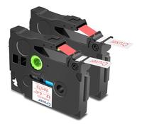 Cruxer 2 Pack Replacement for Brother P-Touch TZe-232 AZe-232 White Laminated Tapes，Red on White 0.47'' 12mm x 8m Cassette Compatible for Brother PT-H100R PT-200 PT-H110 PT-D410 PT-E110VP