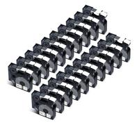 Cruxer 20-Pack Compatible for Dymo IND A18483 S0718210 Polyester Label Tape Ribbons，Black on White 12mm x 5.5m Replacement for Dymo Rhino 1000 4200 6000 LabelWriter 450 Duo ILP 219 3M PL150 3M PL300
