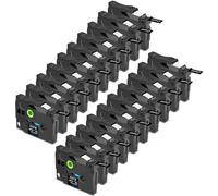 Cruxer 20 Pack Replacement for Brother P-Touch TZe-335 AZe-335 Black Laminated Tapes，White on Black 0.47'' 12mm x 8m Cassette Compatible for Brother PT-H100R PT-200 PT-H110 PT-D410 PT-E110VP