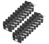 Cruxer 20 Pack Replacement for Brother P-touch TZe-S231 AZe-S231 Extra Strength Adhesive Laminated Tapes，Black on White 0.47'' 12mm x 8m Compatible for BrotherPT-H100R PT-200 PT-H110 PT-D410 PT-E110VP