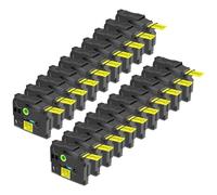 Cruxer 20 Pack Replacement for Brother P-Touch TZe-S651 AZe-S651 Extra Strength Adhesive Laminated Tapes，Black on Yellow 0.94'' 24mm x 8m Compatible for Brother PT-P700 PT-E550WVP PT-P750W PT-2730VP