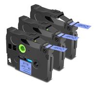 Cruxer 3 Pack Replacement for Brother P-Touch TZe-531 AZe-531 Blue Laminated Tapes,Black on Blue 0.47'' 12mm x 8m Cassette Compatible for Brother PT-H100R PT-200 PT-H110 PT-D410 PT-E110VP