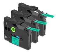 Cruxer 3 Pack Replacement for Brother P-Touch TZe-731 AZe-731 Green Laminated Tapes,Black on Green 0.47'' 12mm x 8m Cassette Compatible for Brother PT-H100R PT-200 PT-H110 PT-D410 PT-E110VP