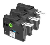 Cruxer 3 Pack Replacement for Brother P-Touch TZe-S251 AZe-S251 Extra Strength Adhesive Laminated Tapes，Black on White 0.94'' 24mm x 8m Compatible for Brother PT-P700 PT-E550WVP PT-P750W PT-2730VP