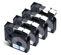 Cruxer 4-Pack Compatible for Dymo D1 45014 S0720540 Label Tape，Blue on White 12mm x 7m Replacement for Dymo LabelManager 160 210D 500TS LabelPoint 100 350 LabelWriter Duo 3M PL150