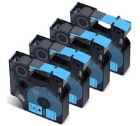 Cruxer 4-Pack Compatible for Dymo D1 45016 S0720560 Label Tape，Black on Blue 12mm x 7m Replacement for Dymo LabelManager 160 210D 500TS LabelPoint 100 350 LabelWriter Duo 3M PL150