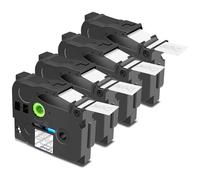 Cruxer 4 Pack Replacement for Brother P-Touch TZe-155 AZe-155 Clear Laminated Tapes，White on Transparent 0.94'' 24mm x 8m Cassette Compatible for Brother PT-P700 PT-E550WVP PT-P750W PT-2730VP