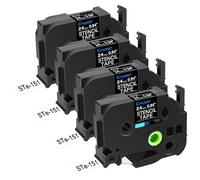 Cruxer 4 Pack Replacement for P-Touch STe-151 ST151 ST-151 STe151 Electro-Chemical Etching Label Stencil Metal Tape 24mm 0.94 3m for Ptouch D600 D600VP E500 E550W H500LI P700 P750W P750WVP Makers