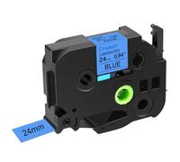 Cruxer 40-Pack Replacement for P-Touch TZe-551 TZe551 24mm x 8m Black on Blue Laminated Label Tape Compatible with Ptouch PT-D600 PT-E500 PT-H500 PT-P710BT PT-1400 PT-9200DX PT-P750W Maker