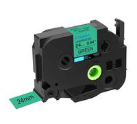 Cruxer 40-Pack Replacement for P-Touch TZe-751 TZe751 24mm x 8m Black on Green Laminated Label Tape Compatible with Ptouch PT-D600 PT-E500 PT-H500 PT-P710BT PT-1400 PT-9200DX PT-P750W Maker